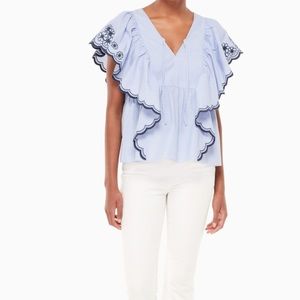 Kate Spade “daisy embroidered top”